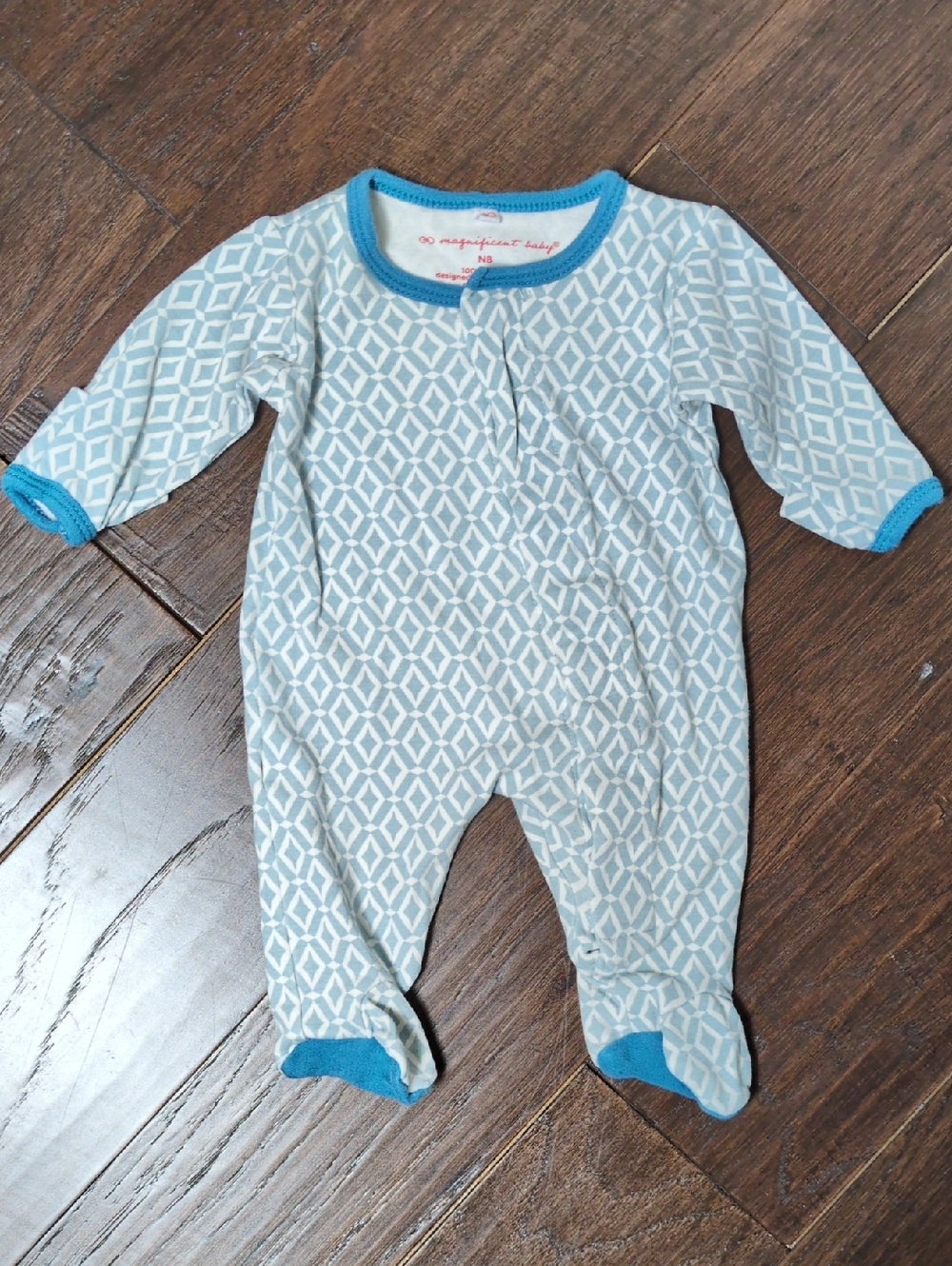 Magnificent Baby Magnetic Baby Footie Blue Newborn